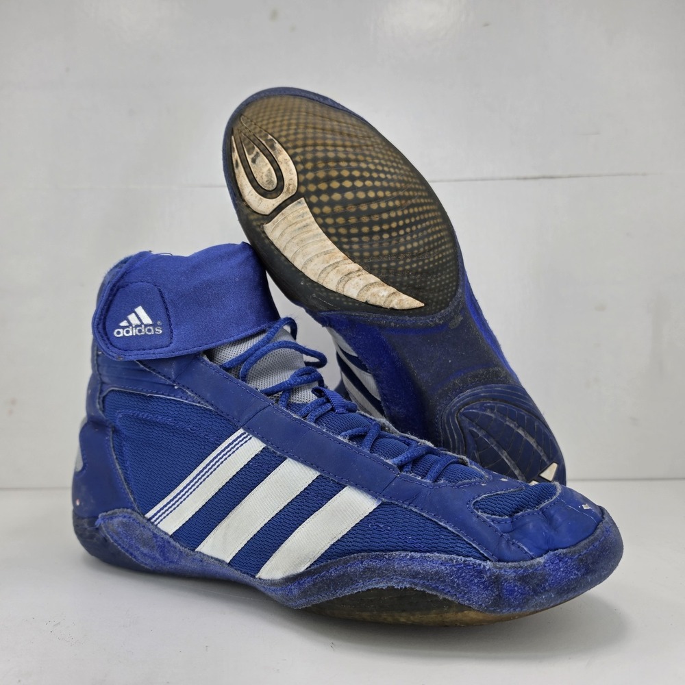Vintage 2002 Adidas Ferox Wrestling Shoes Blue White Mens Size 9.5 145959 Rare